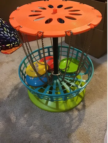 Mini disc golf basket