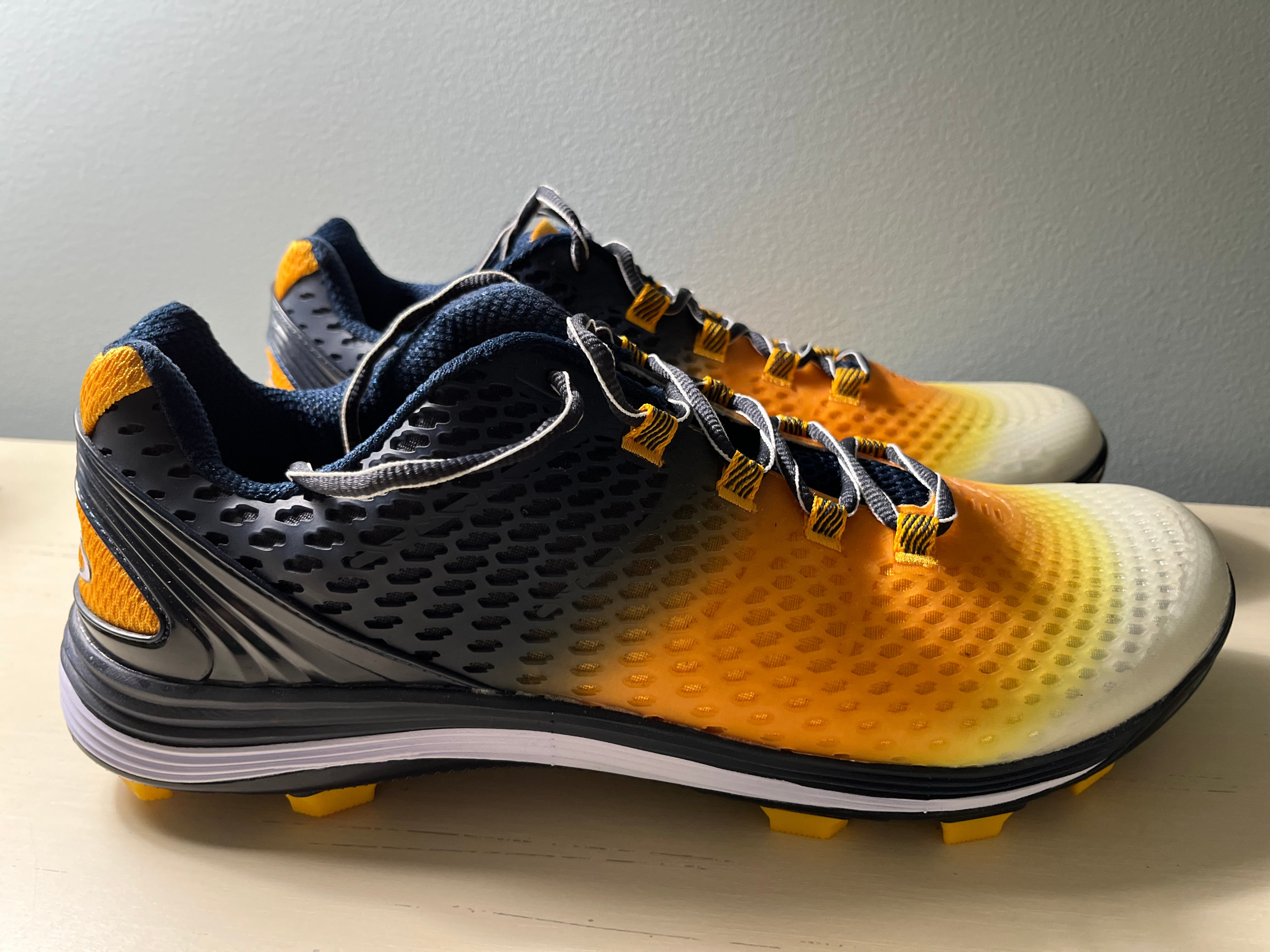 Gold Adult Men's New Size 14 Molded Cleats Boombah Cleats