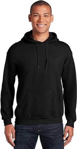Gildan Mens Heavy Blend 18500 Size Extra Large Black 50/50 Hooded Pullover New
