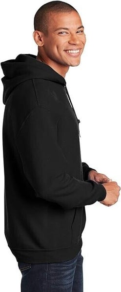 Gildan Mens Heavy Blend 18500 Size Extra Large Black 50/50 Hooded