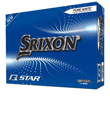 Srixon Q-Star Golf Balls - White Ionomer 2 piece Golf Ball - 1 Dozen Box