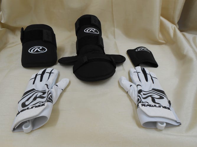 New Rawlings Max Protect Batters Protection, and Batting Gloves (XL) with Glove Shapers