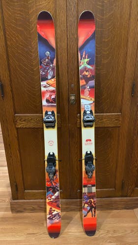 Used 171 cm Powder Allplay Skis With Bindings Max Din 13