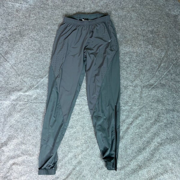 Nike Womens Pants Extra Small Gray Ankle Zip Track Swish Dri Fit