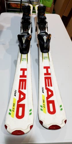 Used Kid's HEAD 117 cm Skis With Bindings 4.5 adjustable.
