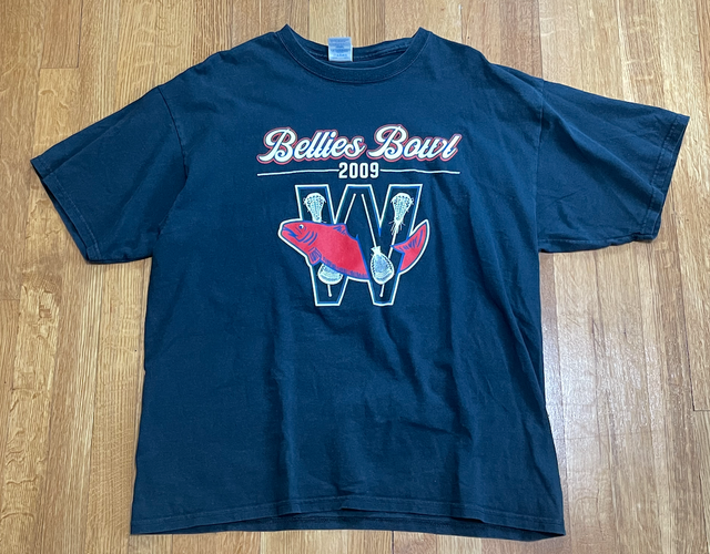RARE Bellies Bowl '09 Lacrosse T-shirt size XL