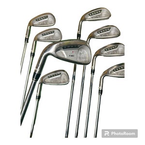 LH TaylorMade Rac OS Iron Set 3-PW Regular Flex Steel Shafts