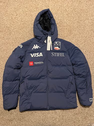 2024 Kappa US Ski Team 6CENTO 662B Jacket - Blue Fiord - Large (NEW)