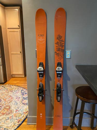 Used Line 178 cm Powder Outline Skis With Griffon Bindings