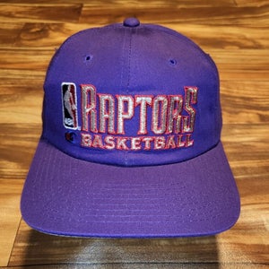 Vintage 1990s Toronto Raptors NBA Sports Vtg Purple Champion Hat Cap Snapback