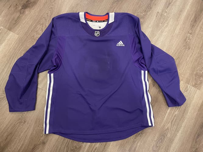 Adidas team issued nhl practice jersey purple size 56