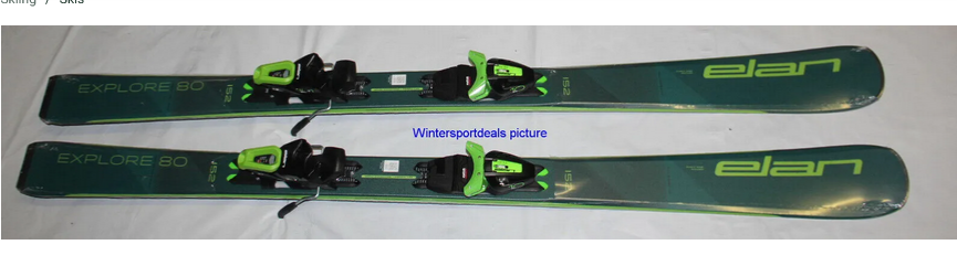 NEW Elan Explore 80 Skis 168cm with EL 10 GW Bindings size adjustable 2024 NEW
