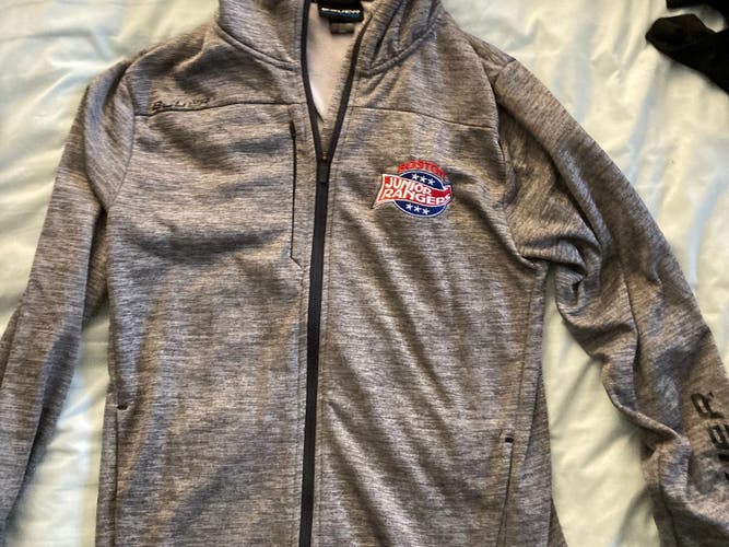 Gray Used Men's Boston Jr Rangers Medium Bauer Sweatshirt