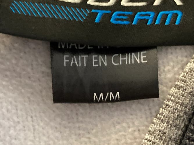 Gray Used Men's Boston Jr Rangers Medium Bauer Sweatshirt