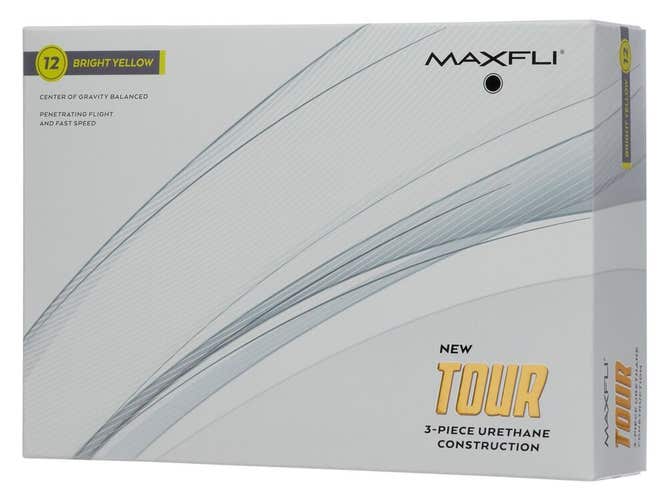 Maxfli 2023 Tour Total Performance Urethane Golf Balls - 1 Dozen - Gloss Yellow