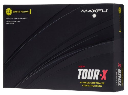 Maxfli 2023 Tour-X Total Performance Urethane Golf Balls - 1 Dozen -Gloss Yellow