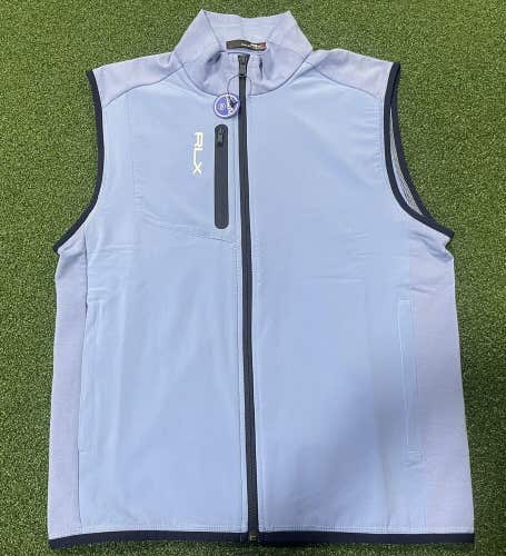 RLX Ralph Lauren Lightweight Moisture Wicking Full Zip Vest Fall Blue Small $168