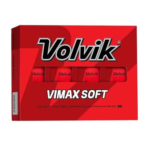 Volvik Golf VIMAX Soft Golf Balls - Soft Feel Golf Ball - Matte Red
