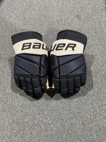 New Navy (WC) Colorado Avalanche Bauer Vapor 2X PRO Pro Stock Gloves Compher 14”