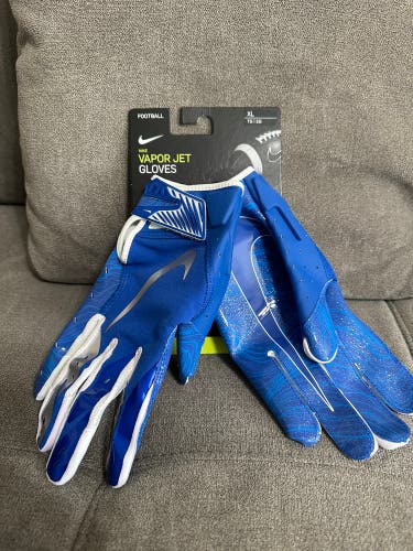 Adult Blue Nike Vapor Jet Gloves XL