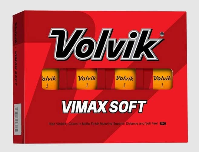 Volvik Golf VIMAX Soft Golf Balls - Soft Feel Golf Ball - Matte Orange