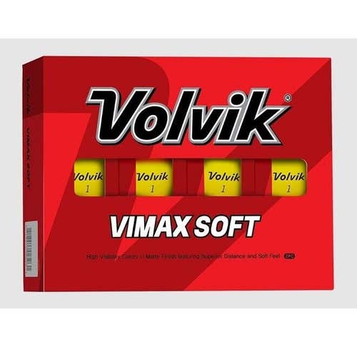 Volvik Golf VIMAX Soft Golf Balls - Soft Feel Golf Ball - Matte Yellow