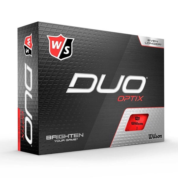 Wilson Staff Duo Soft Optix Golf Balls - World's Softest Ball! - Matte RED