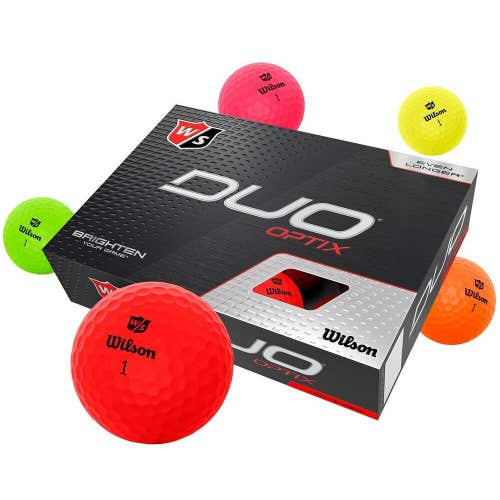 Wilson Staff Duo Soft Optix Golf Balls - World's Softest Ball! - Matte Colors!