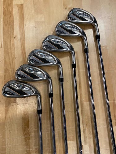 Used Men's Callaway Right Handed Mavrik Iron Set Stiff Flex Steel Shaft 6 Pieces 5-PW