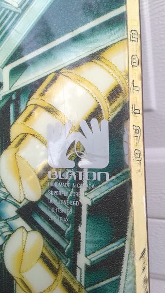 Used 2001 Vintage Burton Floater 59 Snowboard All Mountain