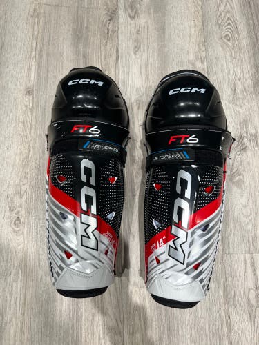 CCM Jet speed FT6 Shin Pads—WORN TWICE!