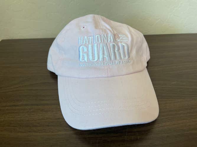 US Army National Guard MILITARY SALUTE TO SERVICE Pink Adjustable Strap Cap Hat!
