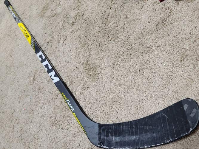 ANDY SAUCIER Penguins CCM SUPER TACKS LH 85 flex Coaches Game Used Hockey Stick