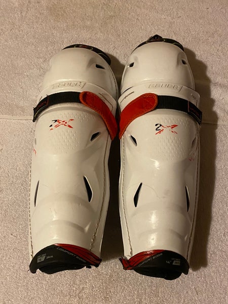 Bauer Vapor 2x Hockey Shin Pads 14” Used & Broken