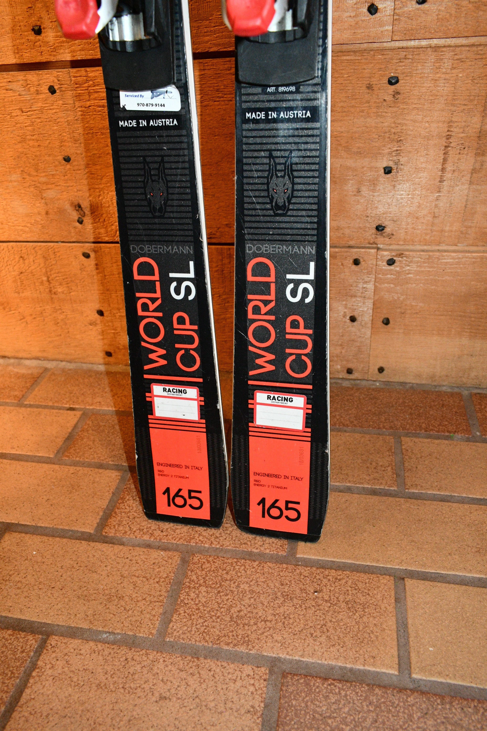 used Nordica Doberman World Cup 165 SL Skis w/ Marker Comp