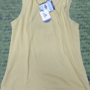 LADIES * NEW * Adidas CLIMALITE Sleeveless Golf Shirt - Yellow - Size MEDIUM