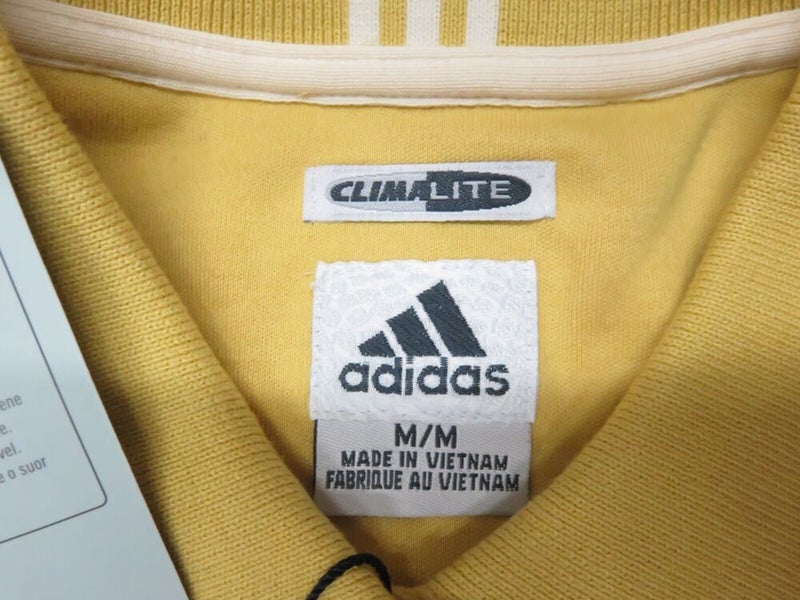 Adidas Climalite Short Sleeve Shirt Size Medium Yellow Polyester