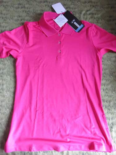 NEW * Adidas CLIMA COOL Golf Shirt - Pink - Size SMALL