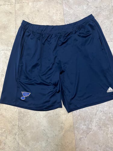 St Louis Blues Hockey Adidas Team Shorts 2XL used