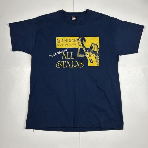 Vintage University of Michigan Irish Roberts' Basketball Camps T-Shirt XL
