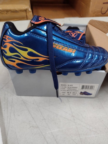 Vizari Blaze FG Soccer Shoe | Blue/Orange Size Y-12.5  | VZSE93283Y-12.5