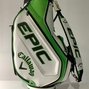 Callaway Epic Staff Bag White Green 6-Way Divide Single Strap Golf Bag 8" x 9"