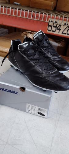 Vizari Men's Classico FG Leather Soccer Shoes | Black/White Size - 8.5 | VZSE93303-8.5