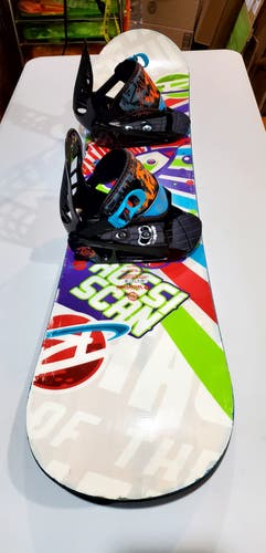 Used Kid's Rossignol Snowboard 120cm  Freestyle With Bindings size JR 2-5 .