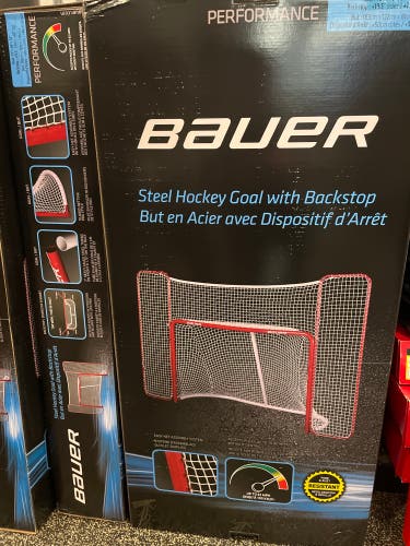 Bauer Steel Hockey Goal with Backstop