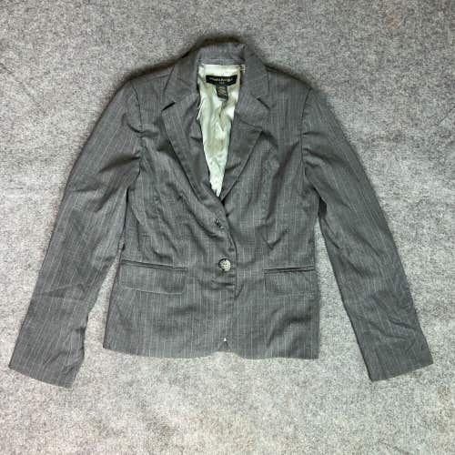 Banana Republic Womens Blazer 2 Gray Jacket Coat Single Breasted Wool Blend Top