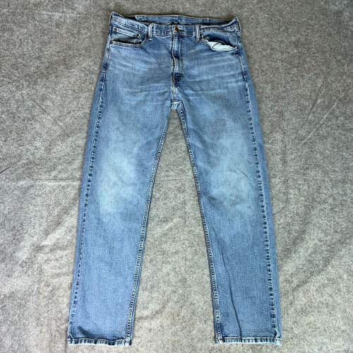 Levis Mens Jeans 38x34 Blue Denim Pant Straight 505 Light Wash Measures 34x32