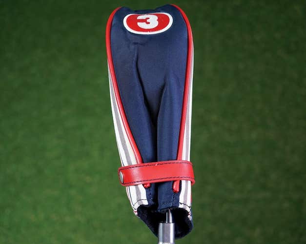 UNBRANDED VINTAGE STYLE 3 FAIRWAY WOOD BUTTON GOLF HEADCOVER ~ L@@K~~