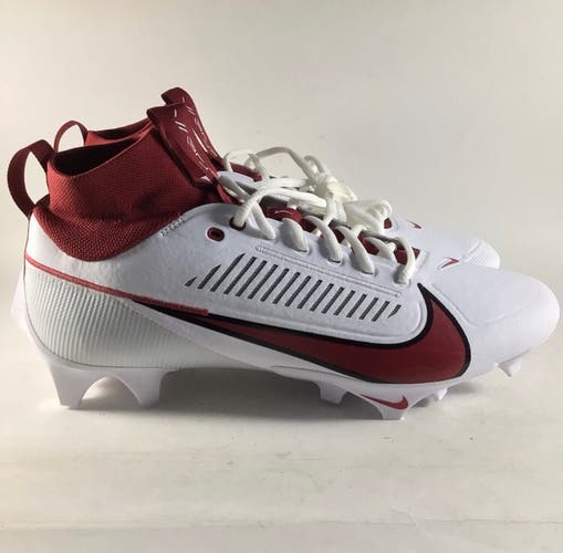 Nike Vapor Edge Pro 360 Mid Mens Football Cleats White Red Size 8 FJ1581-160