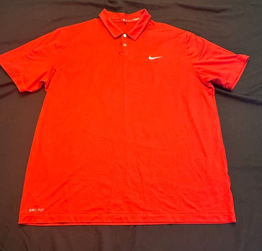 Nike Tiger Woods Collection Red Polo- Size XL